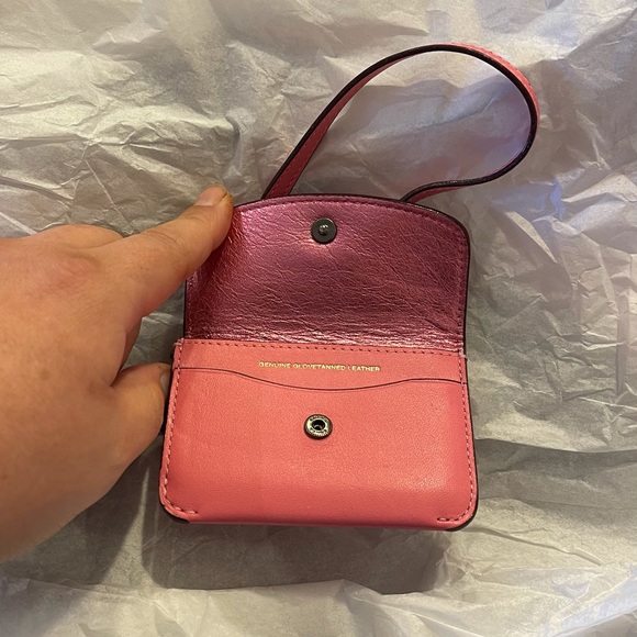 Coach 1941 Card Pouch Dk/Bright Pink Glovetanned - Picture 10 of 12